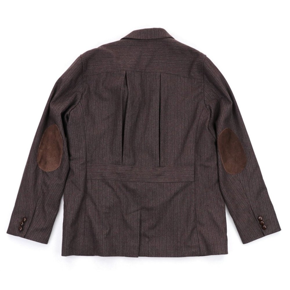 Billy Reid Wool Blazer Sport Coat Size 46R Brown Elbow Patches Jacket Italy - Picture 8 of 14